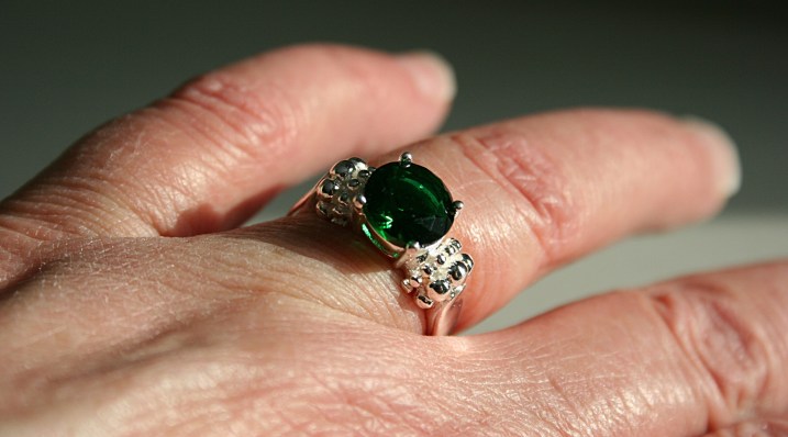 The final ring, an "emerald," to replace the one I lost nearly 50 years ago.