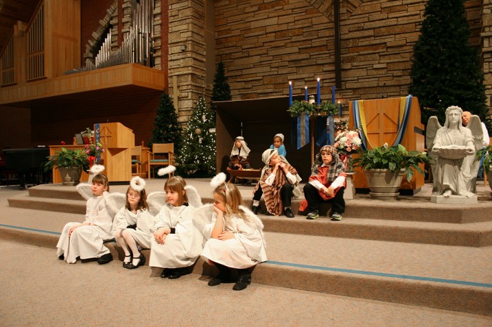 The cast from the biblical account of the Savior's birth.