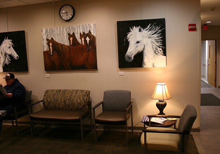 Three of Jody Hanscom's horse portraits.