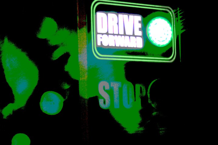 Nearing the end of the car wash art exhibit.