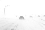 Driving into white-out conditions