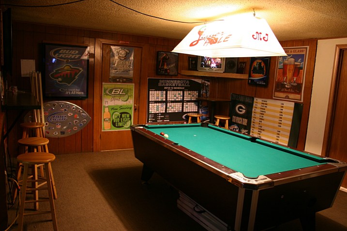 No pool players yet early on a Saturday evening.