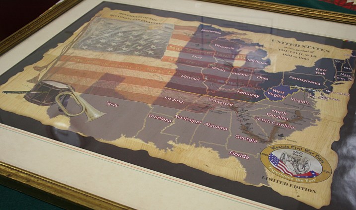 A close-up of the 2nd Minnesota Civil War puzzle, made to commemorate Wasioja Civil War Days.