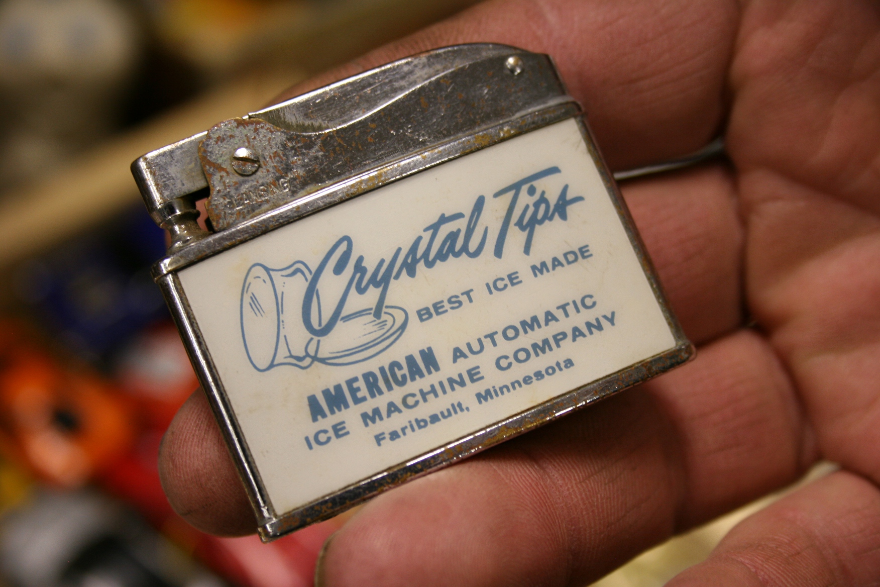 We were tempted to buy this lighter from Faribault, for a business we'd not heard of, but the $18 price was more than we wanted to pay.