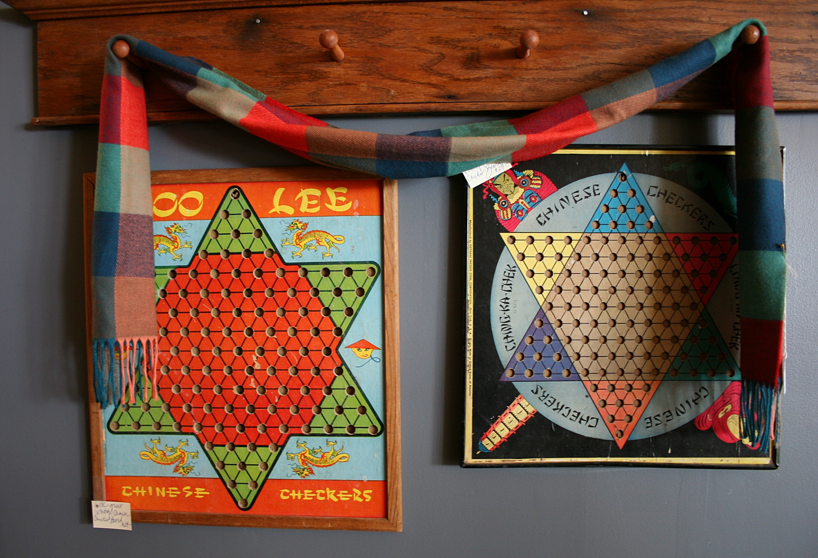 I own a vintage Chinese checkers board similar to these, found at a garage sale 30 years ago.