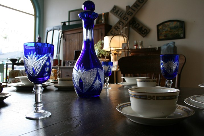 Love that cobalt blue in glassware showcased at Diamonds in the RUST.