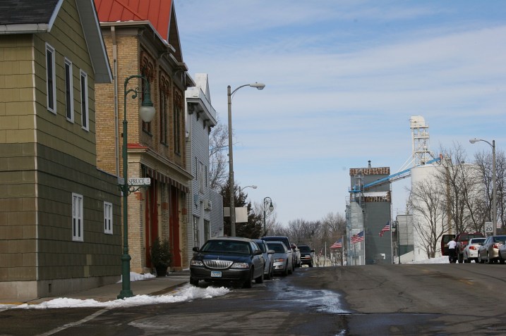 Montgomery, Minnesota, on a Sunday afternoon.