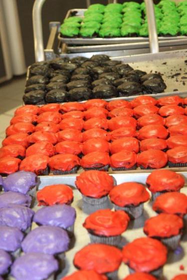 Lakeview kitchen staff bakes cupcakes each February to celebrate the four students.