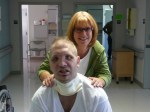 Garrett and Mom month after collapse – Copy