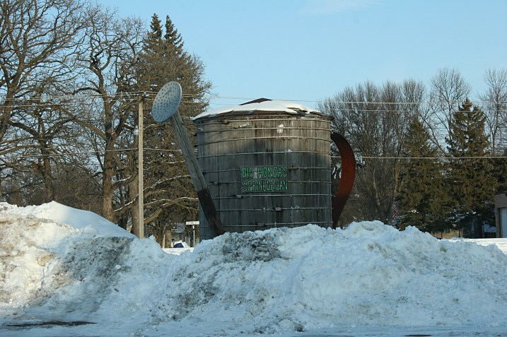 Big Honza' sprinkling can located near his museum.