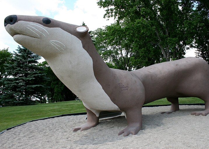 The Otto the otter statue in Adams Park in Fergus Falls. The Otter Tail River runs through this city where the Fergus Falls High School mascot is the otter.