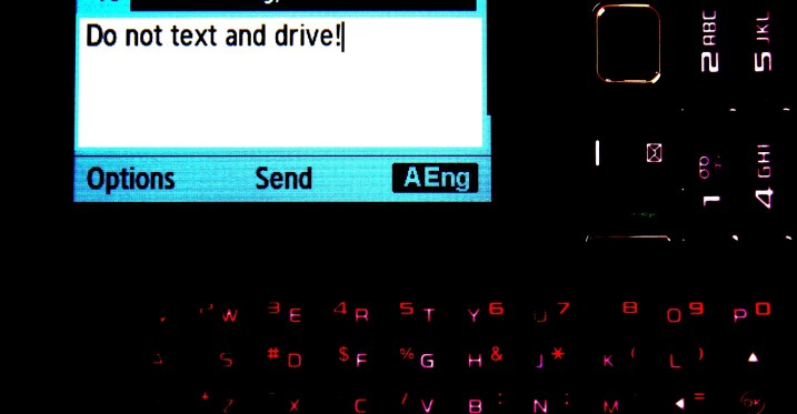 My phone, not a smart phone, but with an important message.