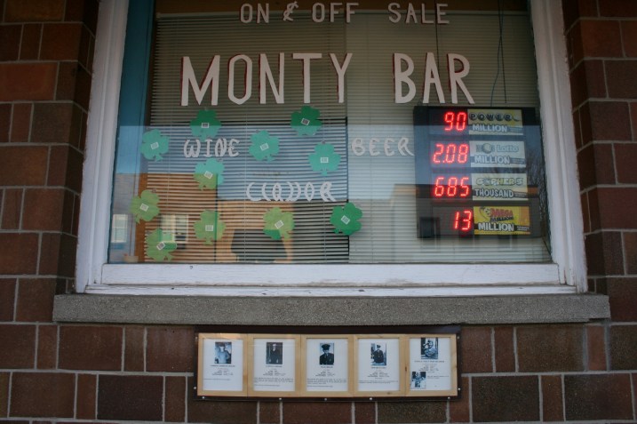 Honoring veterans at the Monty Bar.