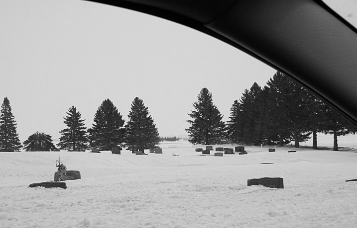 The closest I would get to my dad's grave was viewing the cemetery through t