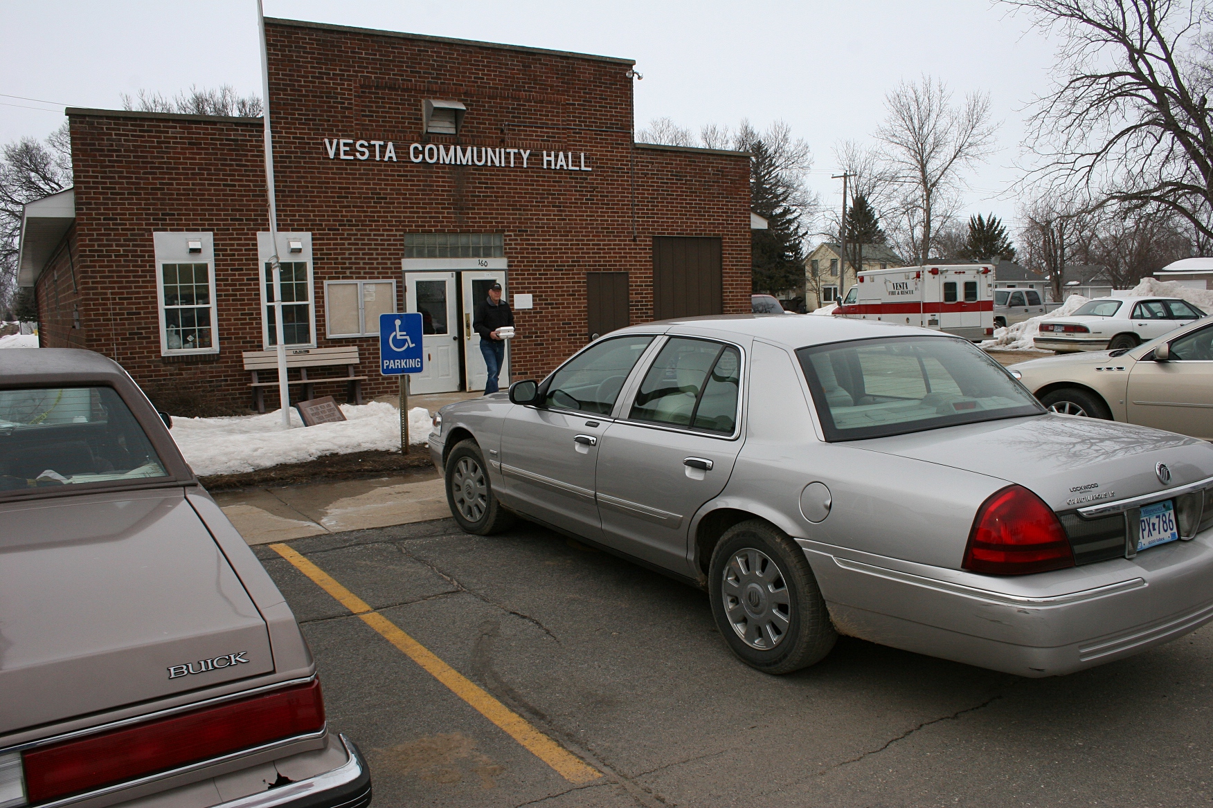 Pork chop dinner take-out at the Vesta Community Hall.