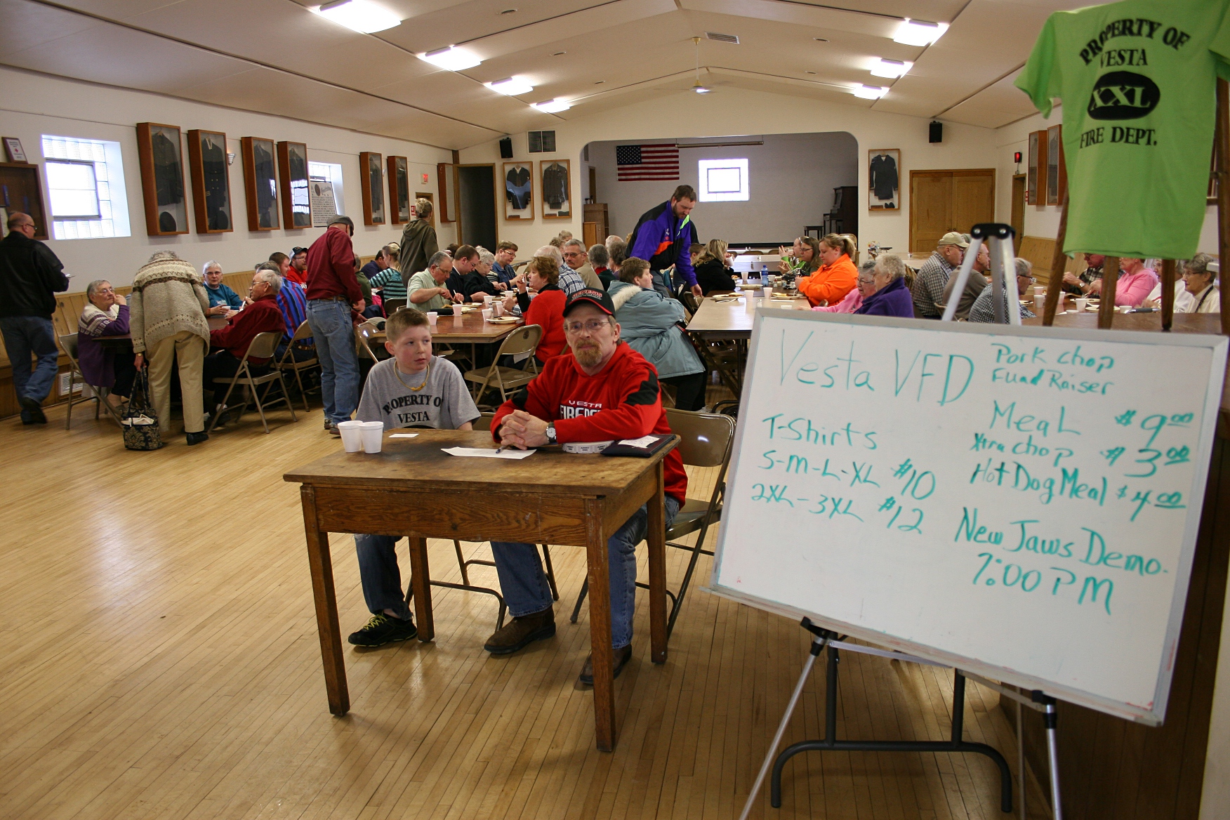 David Widman sells tickets.