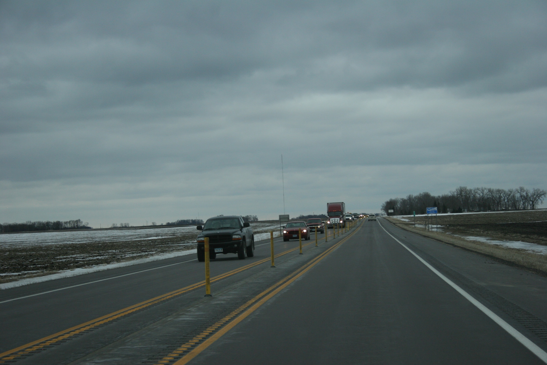 Heavy traffic on U.S. Highway 14 between Nicollet and North Mankato late last Sunday afternoon.