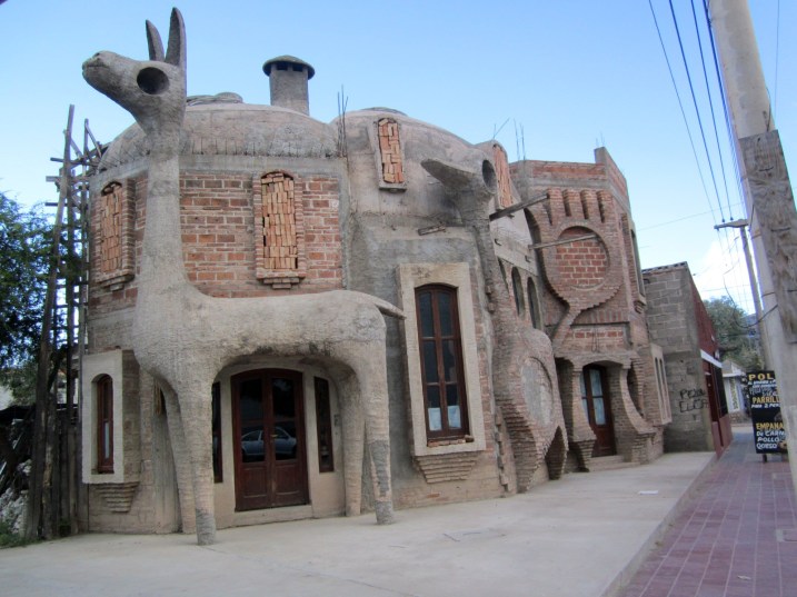 Unique restaurant architecture in Cafayate, Salta province.