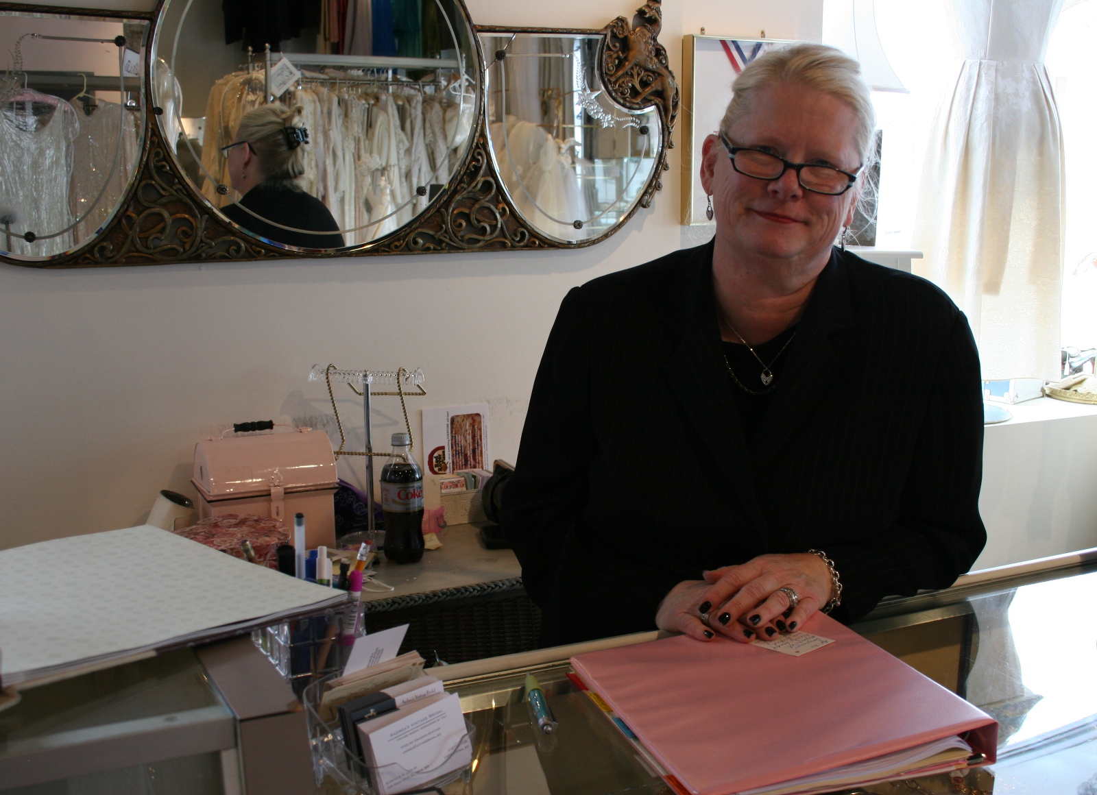 Andrea Erickson, bridal boutique owner and therapist.