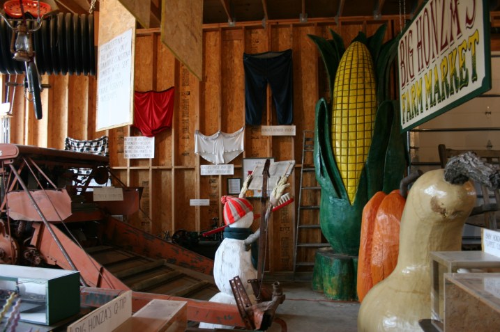A snippet of what you will see in the museum, including Big Honza's Farm Market, a nod to the local canning company.