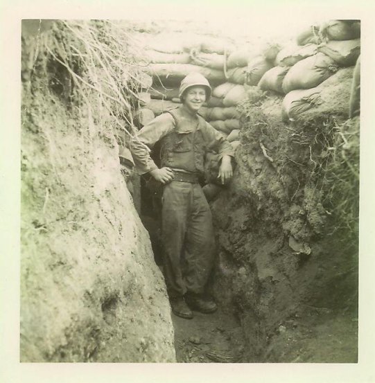 U.S. Army Cpl. Elvern Kletscher, my father, in the trenches in Korea.