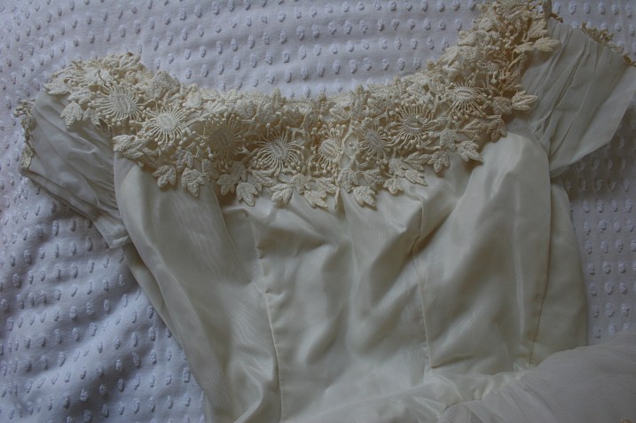 Aunt Marilyn's dress with the slim waist.