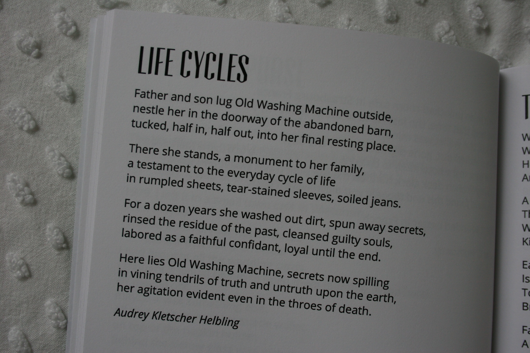 My poem, "Life Cycles."