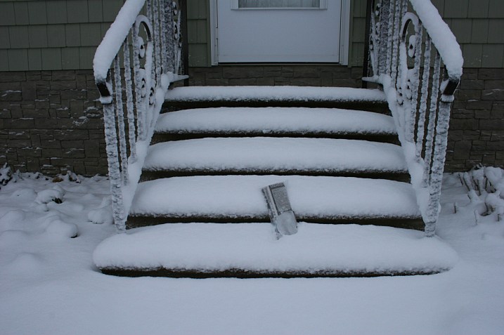 I shoveled my way to the front steps to retrieve The Faribault Daily News.