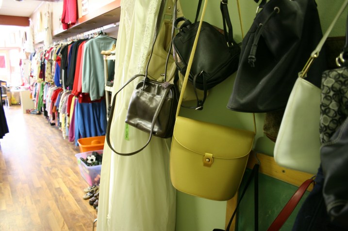 A nice selection of purses at the Bird's Nest.