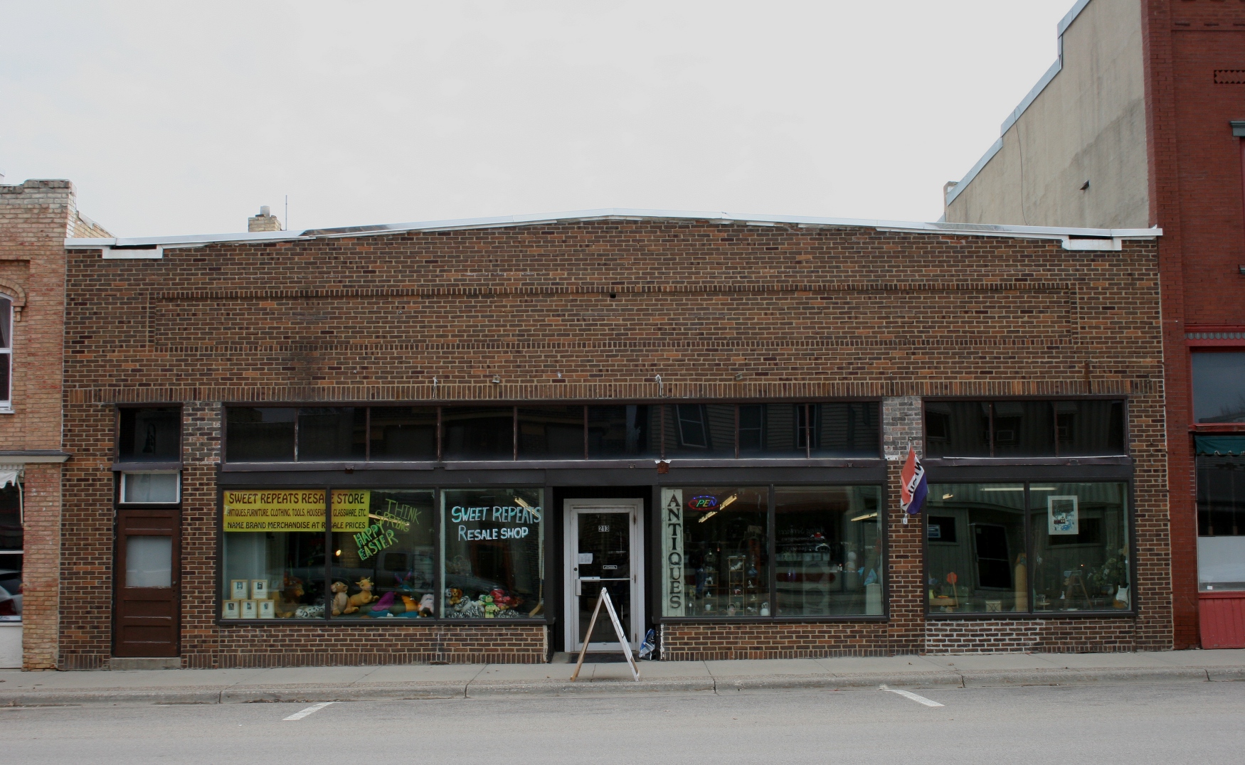 Sweet Repeats, a thrift shop in downtown Montgomery, Minnesota.