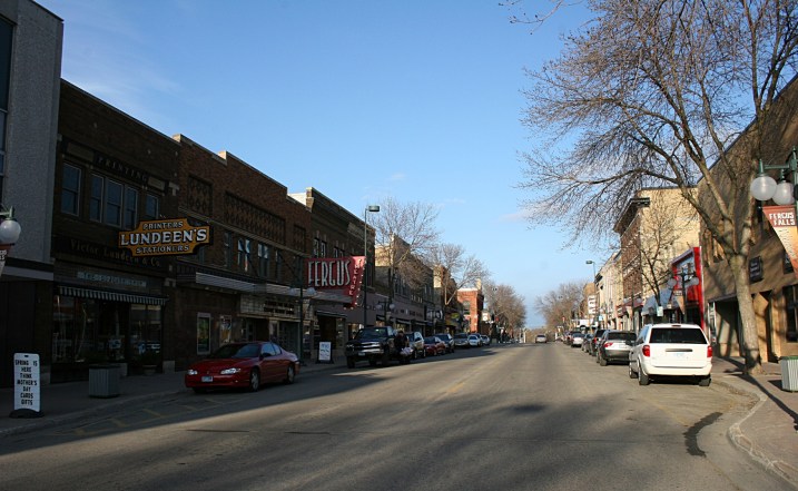 A snippet of Fergus Falls' downtown.