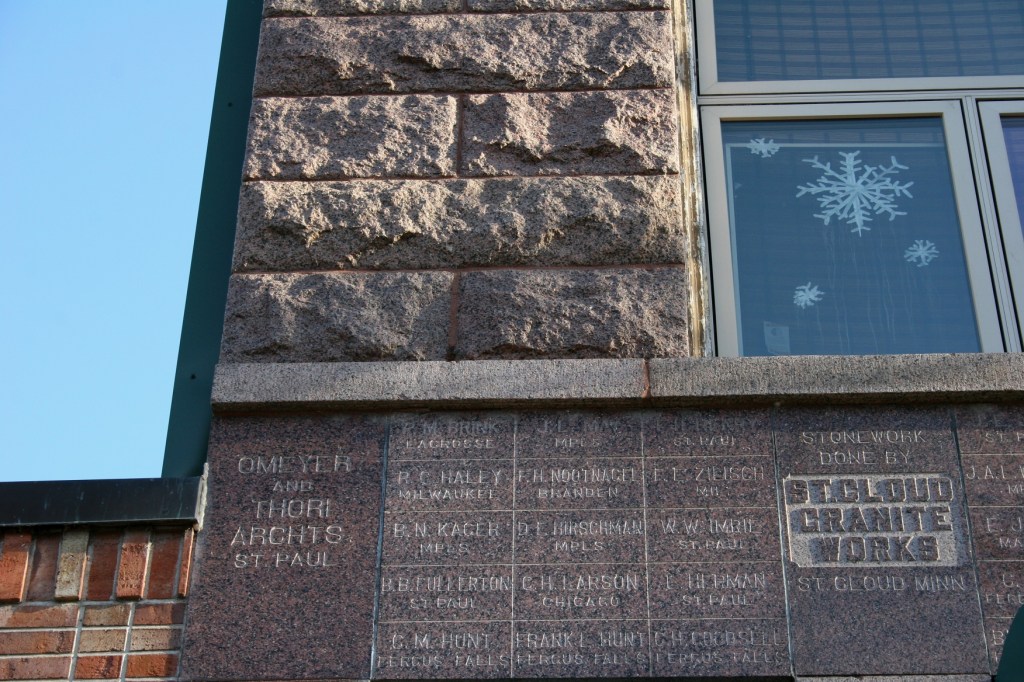 Words chiseled in granite on the front of a building. I would love to know the story behind this.
