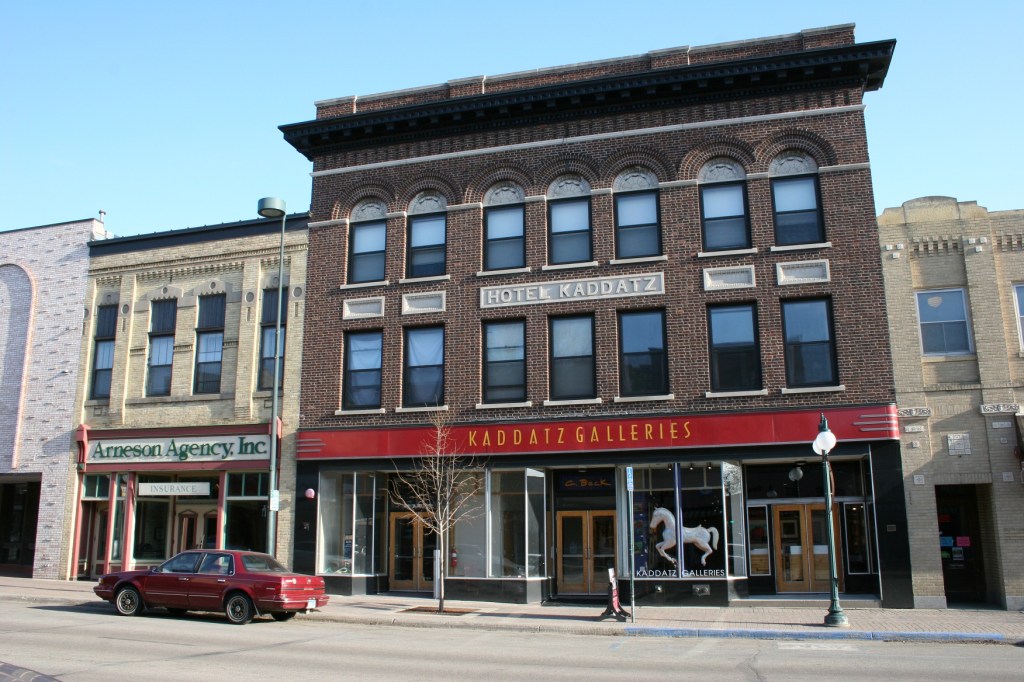 The Kaddatz Galleries features the work of noted Fergus Falls artist Charles Beck, known for his woodcut prints. 