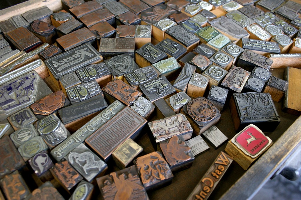 I was just giddy over all this handcrafted vintage art tucked into drawers.