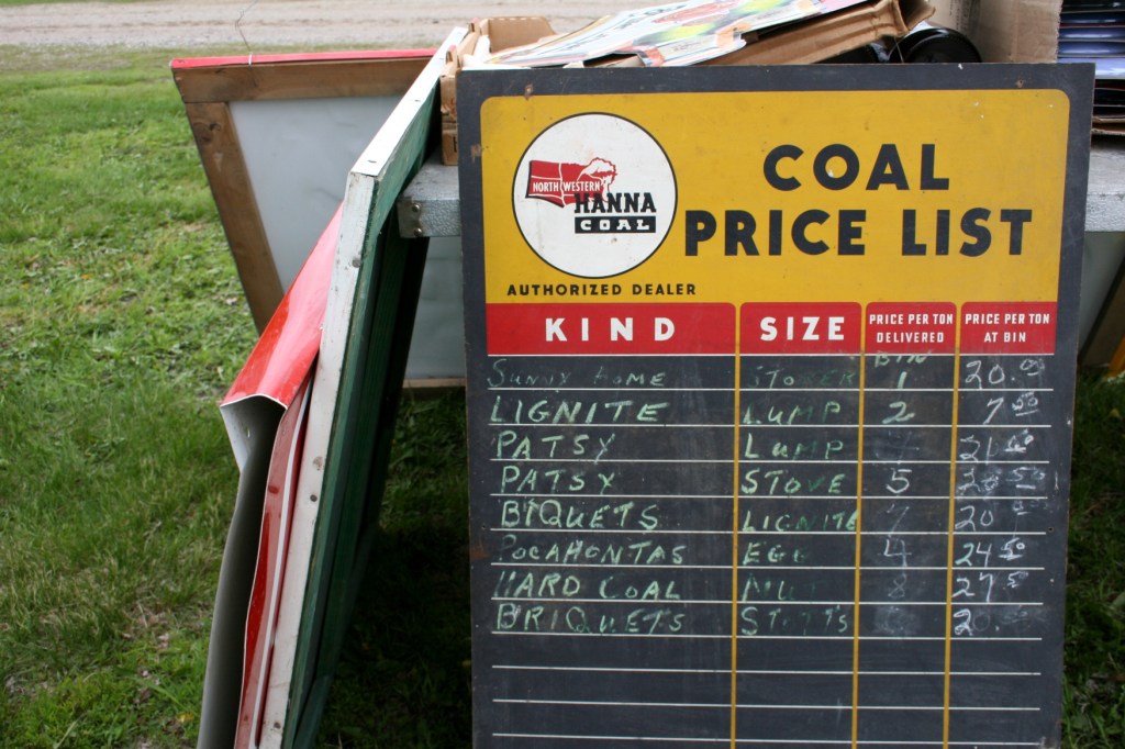 Market, coal price list