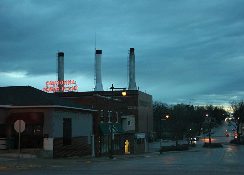 Shot Tuesday evening, April 30, in downtown Owatonna, Minnesota.