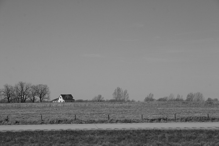 Rural scene, farmhouse