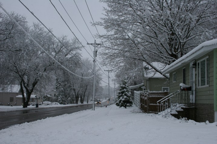 Willow Street, shortly after 7 a.m. May 2. That's my house on the right.