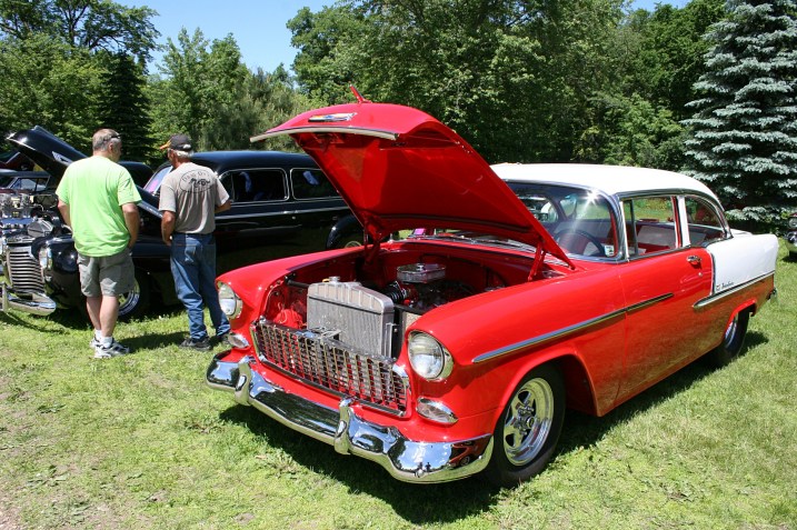 A 1955 Chevy pops with color.