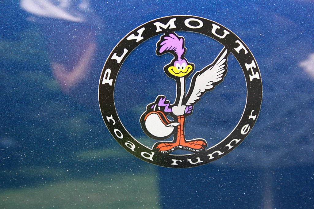 On the front of a Road Runner car.