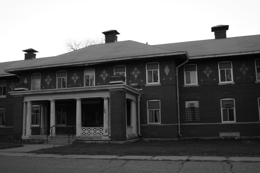 From the exterior, I can envision these detailed brick buildings as dorm rooms or housing for a retreat center or even as apartment units.