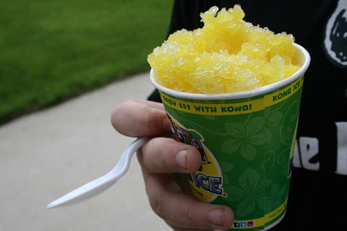 A French vanilla Kona Ice.