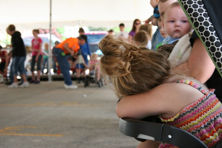 ...while this preschooler was getting tired. She wasn't sleeping, but...