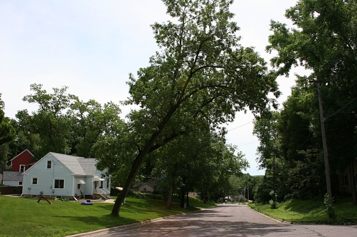 The ash looms over Tower Place.