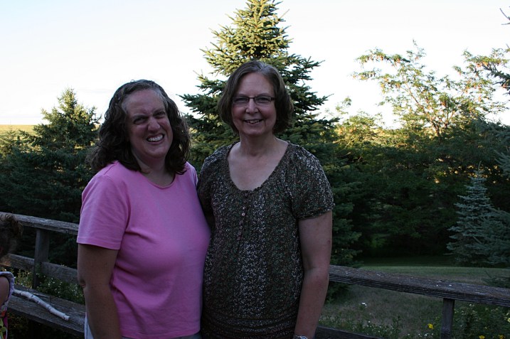 Gretchen and me, now real-life friends. Photo by Randy Helbling.