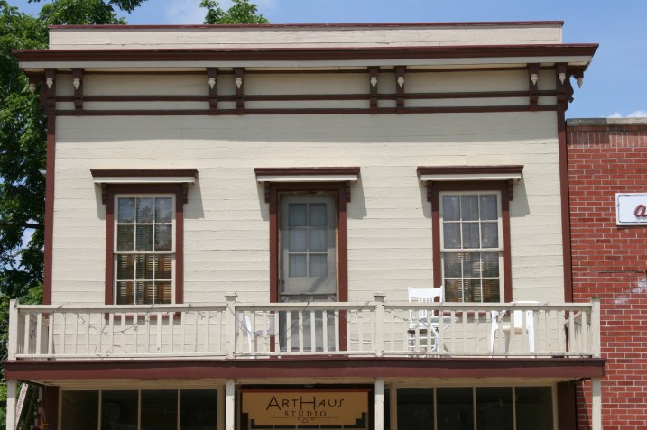 Numerous buildings feature sweet little balconies.