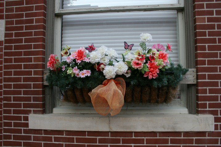 Windowboxes abound.