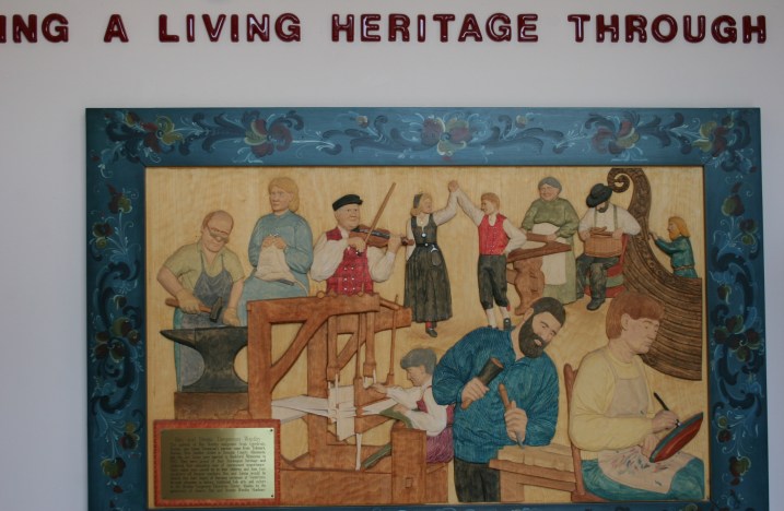 Norwegian art in the entry to 