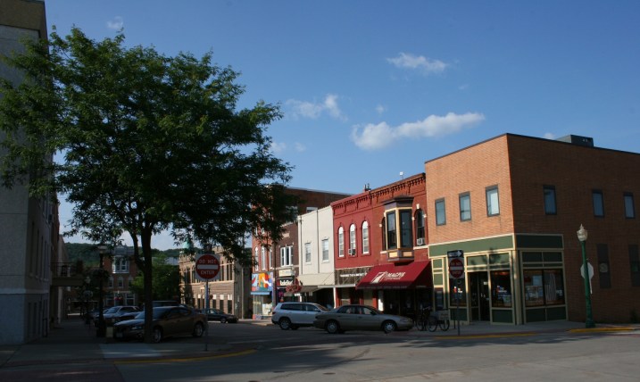 A side street off the main route through downtown.