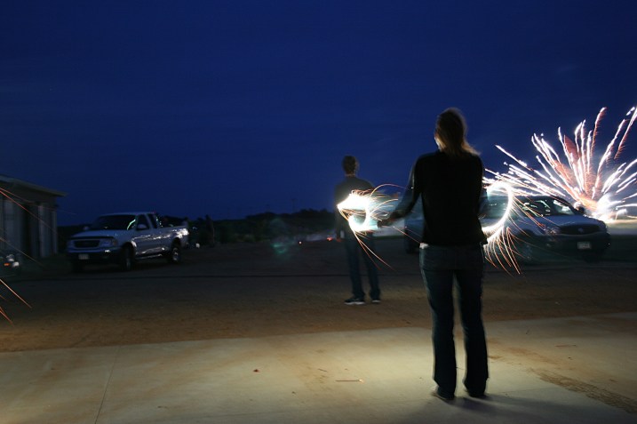Sparklers are part of our annual tradition.